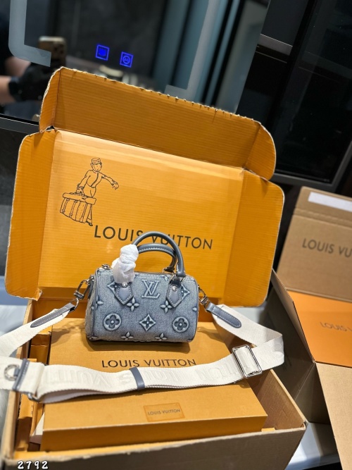 Louis Vuitton Speedy Pillow Bag, Monogram Denim, 16cm, Gift Box 1 Louis Vuitton Speedy Pillow Bag, Monogram Denim, 16cm, Gift Box