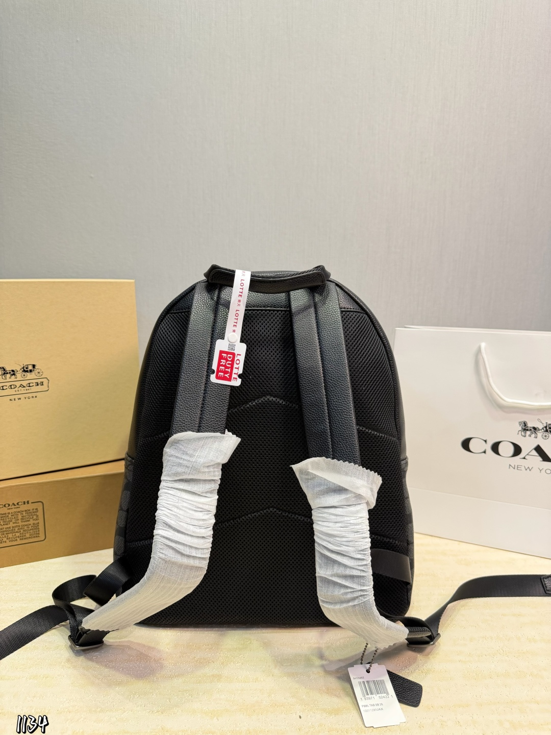 Coach Black Signature Coated Canvas backpack