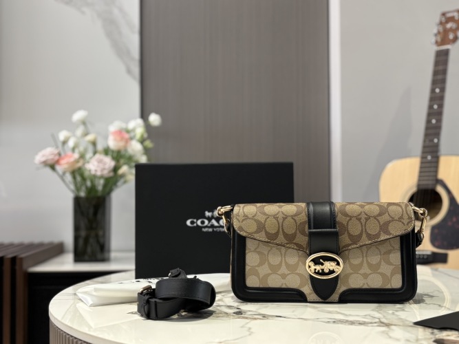 Coach Tabby Shoulder Bag 26, Signature Coated Canvas, Black Leather Trim 1 Coach Tabby Shoulder Bag 26, Signature Coated Canvas, Black Leather Trim