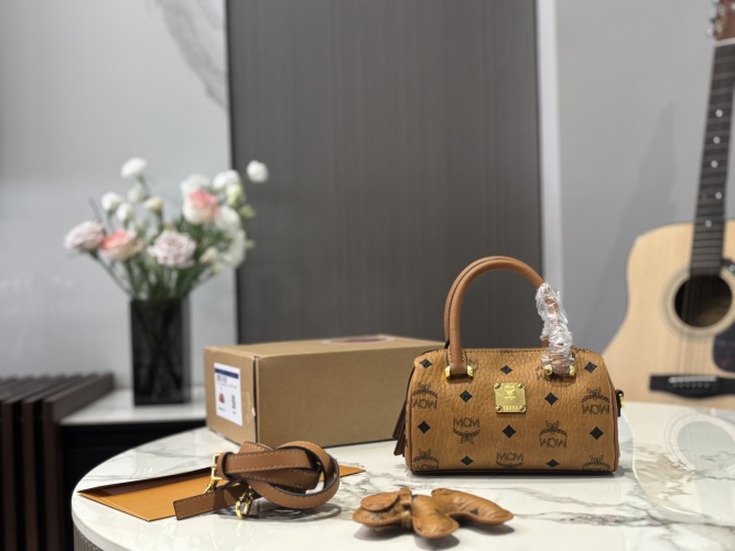 MCM Boston Pillow Bag - Stylish Satchel Handbag, 18 x 13 cm 1 MCM Boston Pillow Bag - Stylish Satchel Handbag, 18 x 13 cm
