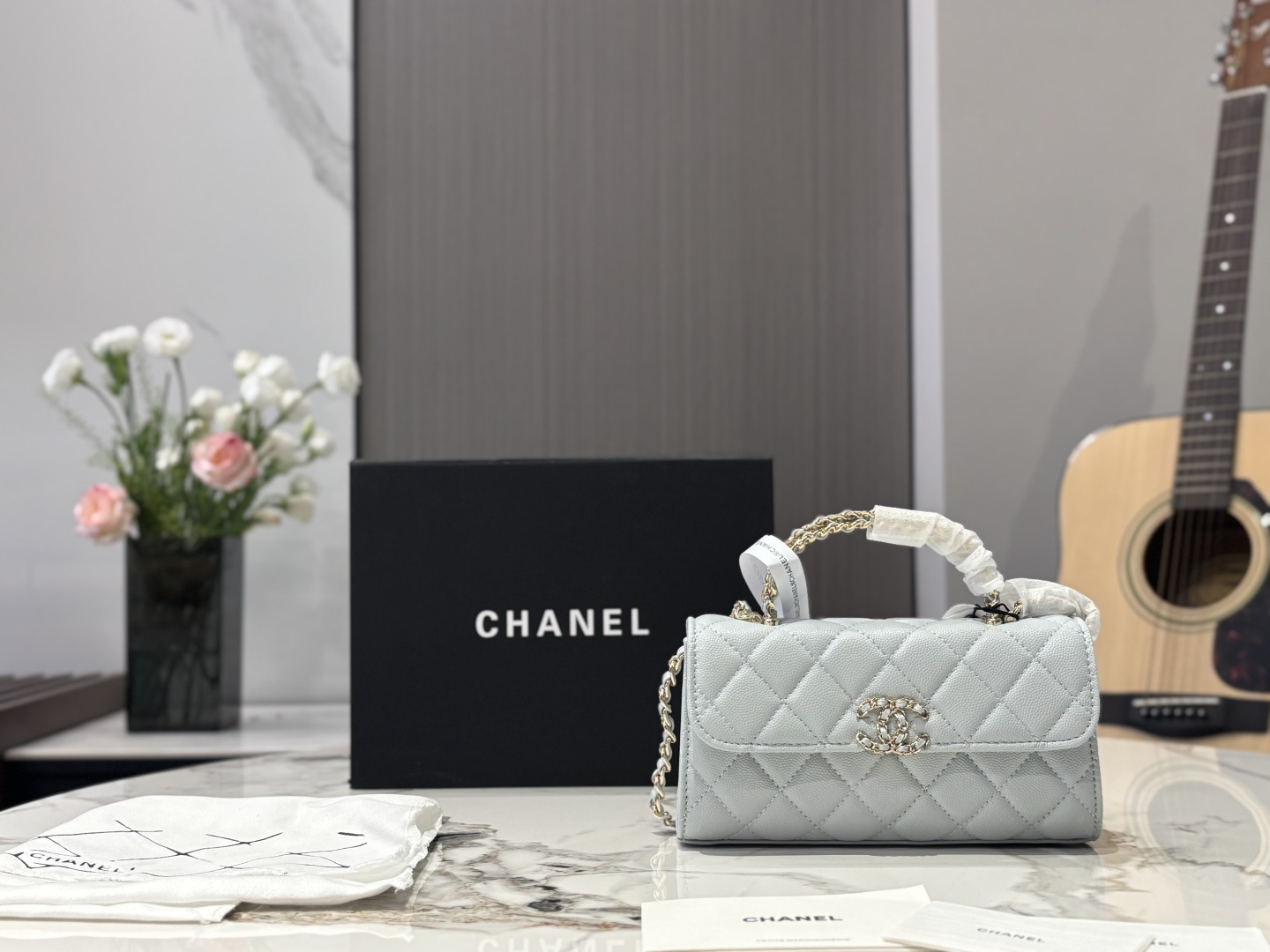 Elegant Chanel 23P Kelly Bag, 18cm, Premium Leather, Full Packaging