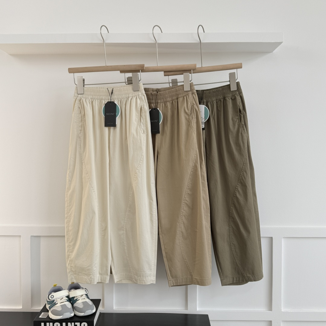 Venta rápida 79.9@ una talla 120-170 🥵 Look de verano para niños｜Consigue los pantalones de pera de algodón lavado✨ Un…