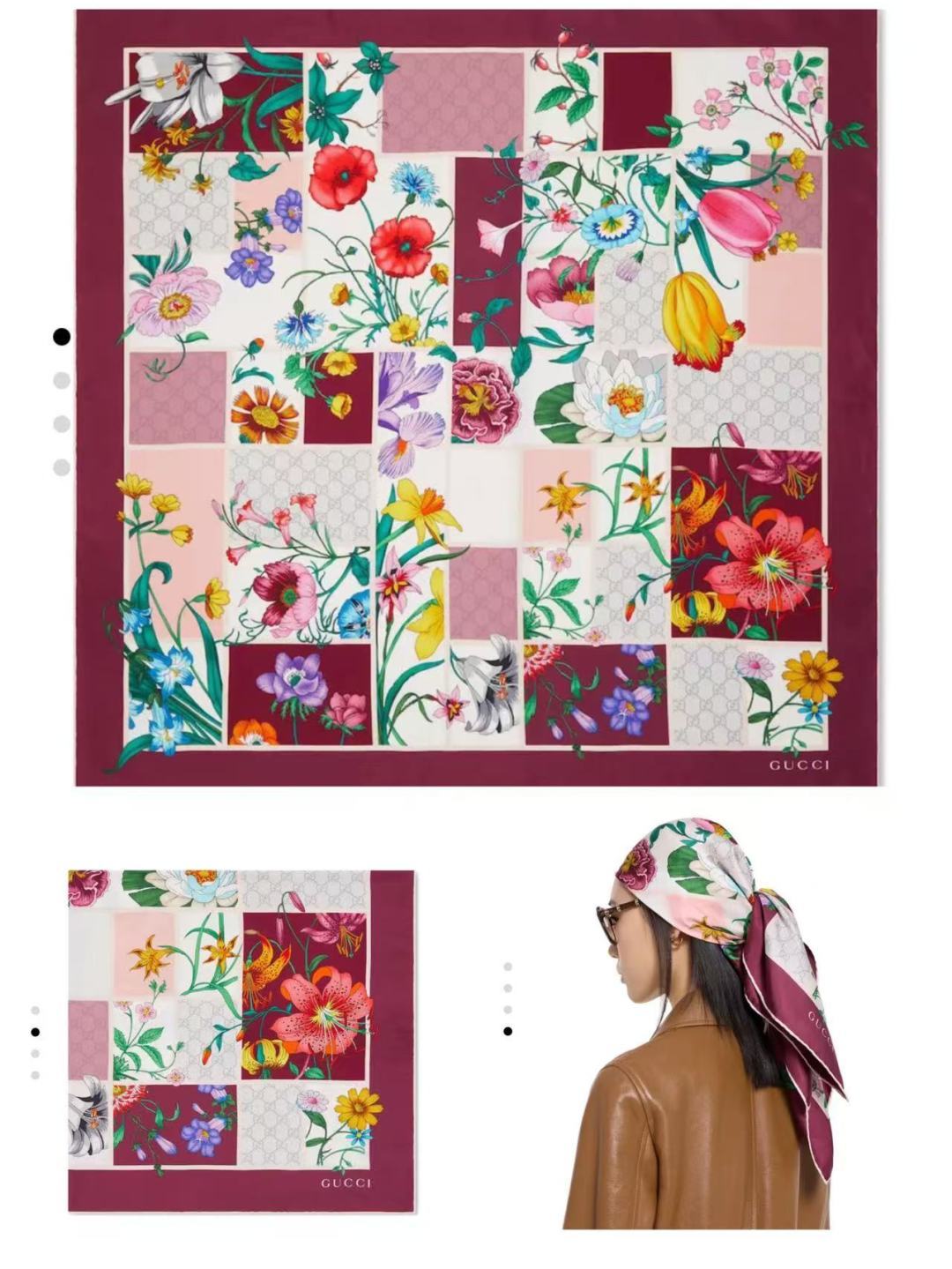 新款Gucci 2026印花双面同色桑品牌桑蚕丝配饰系列秉承经典[强]以华贵材质、精湛工艺与清新色调焕新