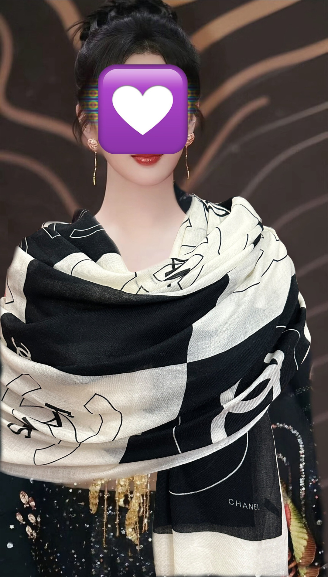 🔥重磅推荐 小香2026 最新款 香奶奶【双c标志】必备款 顶级设计太美了，真心赞👍😘💍实物真心美 🎀披肩配以印花💓💃🏻