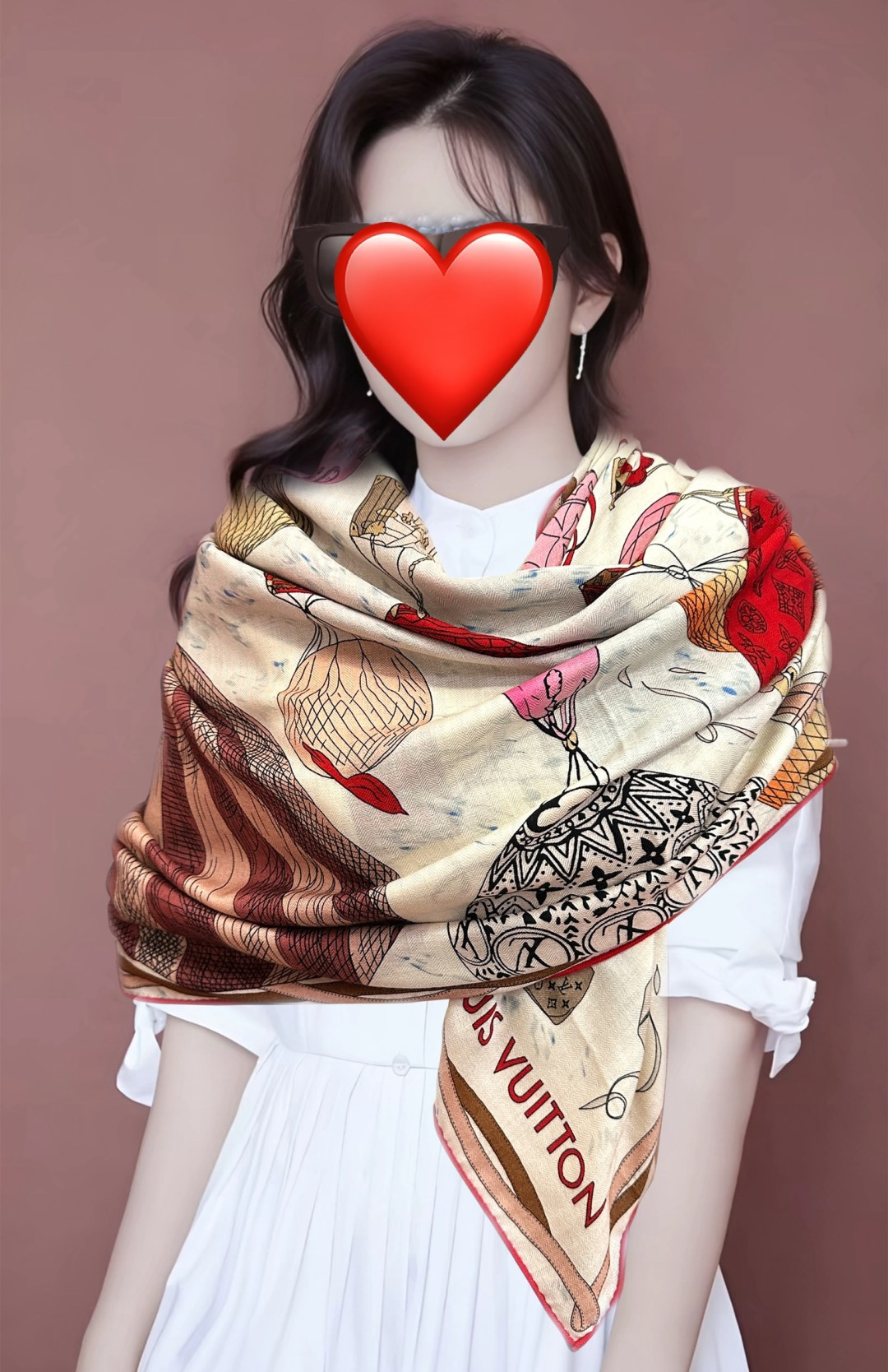 上新❤️LV  2026【双面同色热气球🎈】经典优雅[礼物]~气质到骨子里[色]新一季的面料超高级，真心超级柔软，丝丝顺
