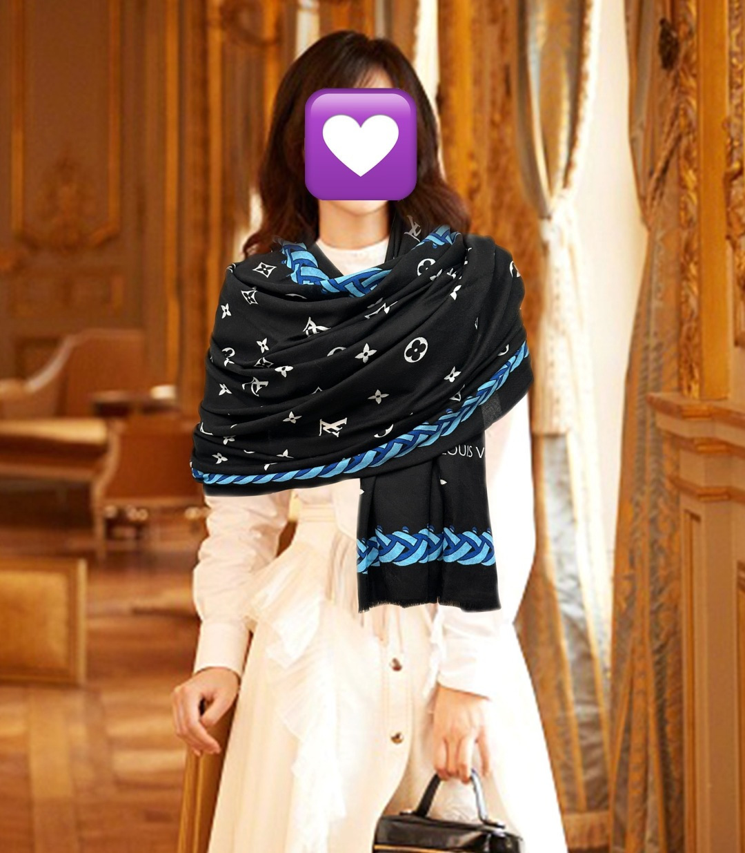🔥 L v家 2026最新款‼️真心赞👍【戒指绒长巾】😘💍实物真心美 🎀披肩配以印花💓💃🏻无论设计喷绘都是非常到位☀️细