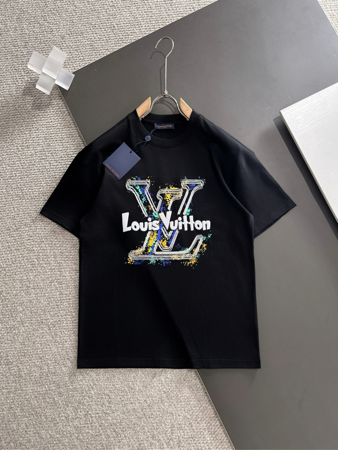 Louis Vuitton Camiseta de Manga Corta con Logo Estampado para Hombre