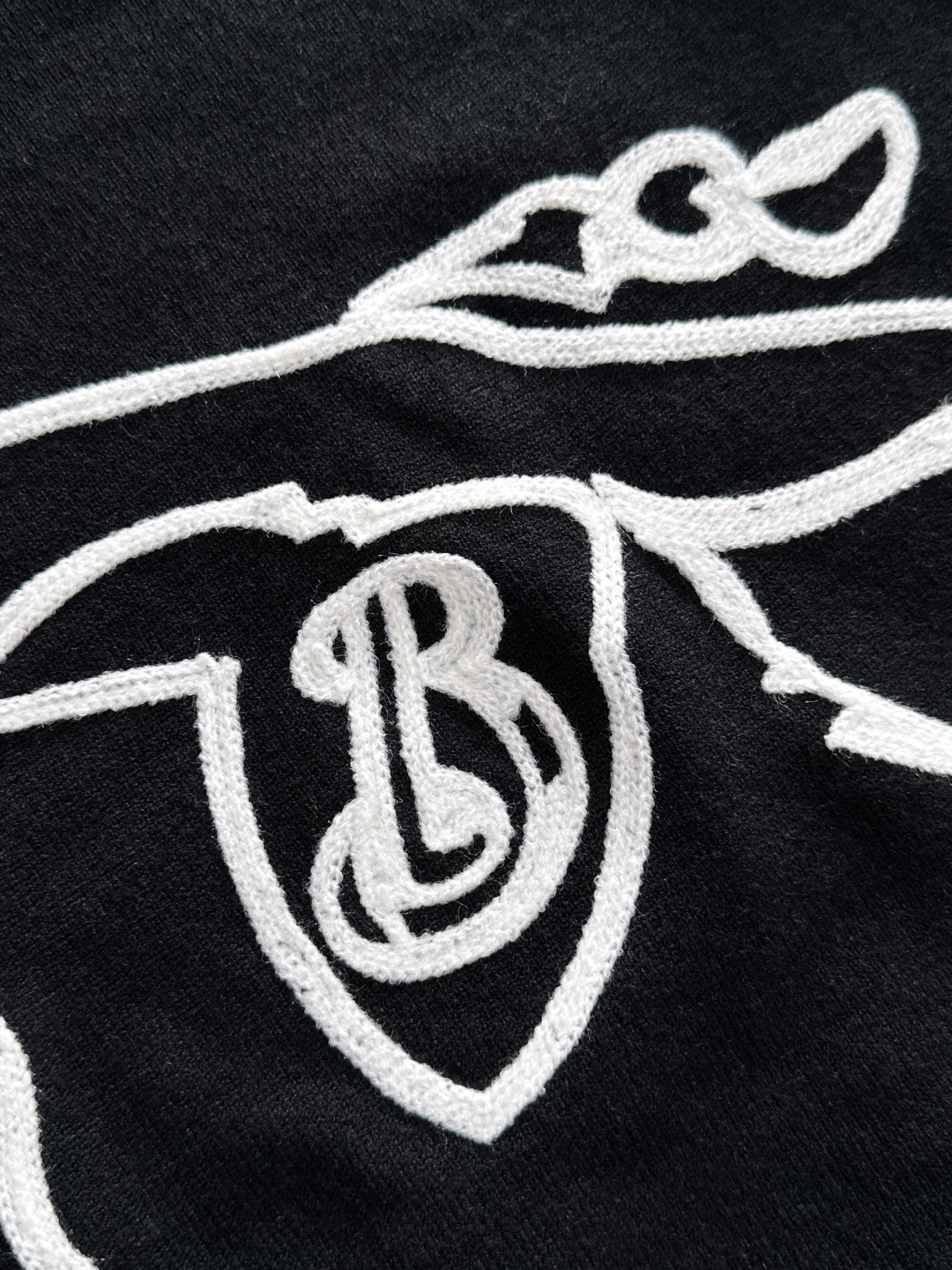 BBR 2024秋冬提花➕刺绣新款简约圆领针织羊毛衫，精致工艺专柜面料，顶级元素融合打造，经典3标齐全，