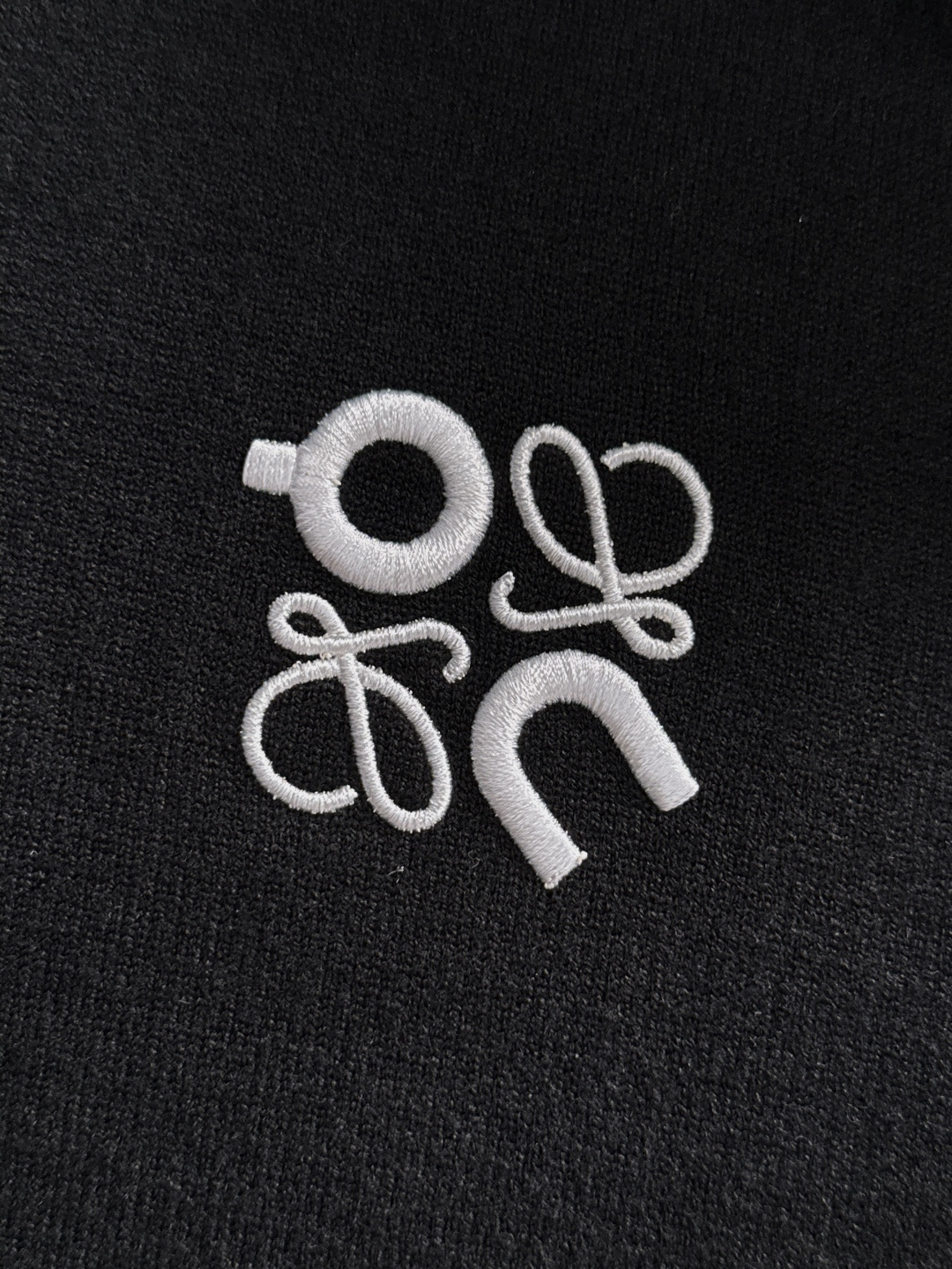 LOW 2025秋冬提花➕刺绣新款简约圆领针织羊毛衫，精致工艺专柜面料，顶级元素融合打造，经典3标齐全，