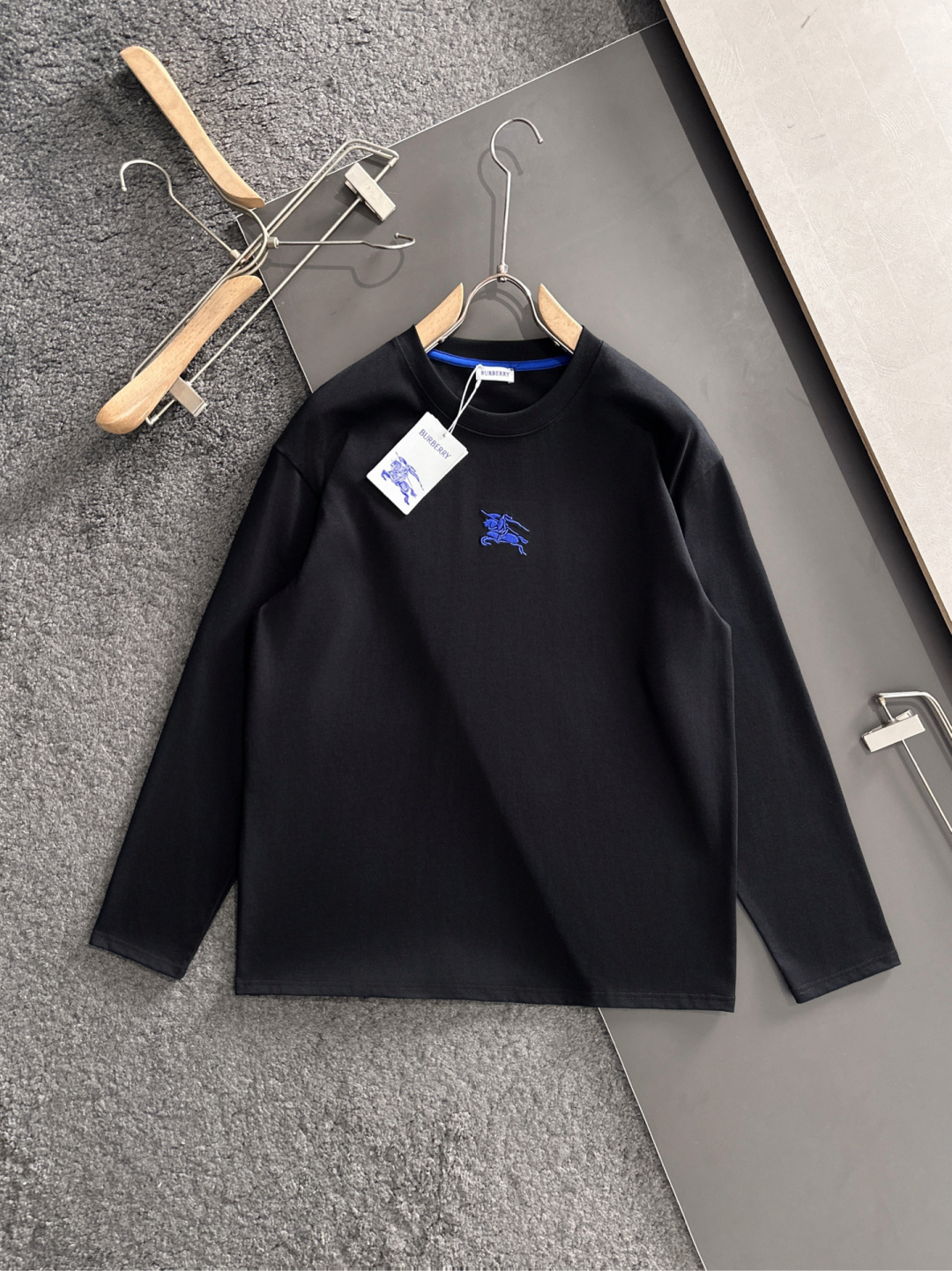 BBR 2025ss拼接长袖t恤 定制260克全棉双纱紧密爽滑面料，布面干净，布纹清晰，手感非常细腻扎实