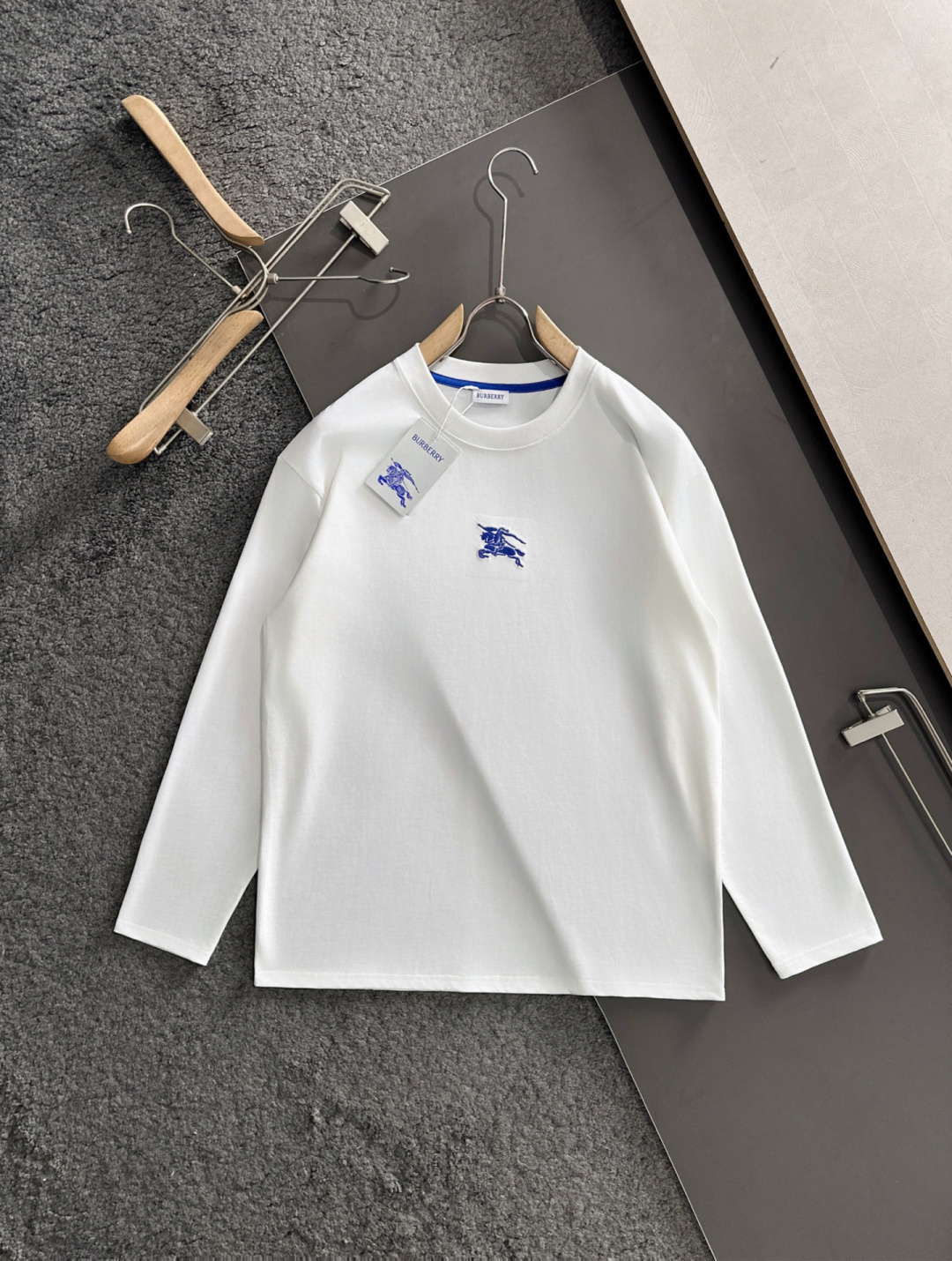 BBR 2025ss拼接长袖t恤 定制260克全棉双纱紧密爽滑面料，布面干净，布纹清晰，手感非常细腻扎实