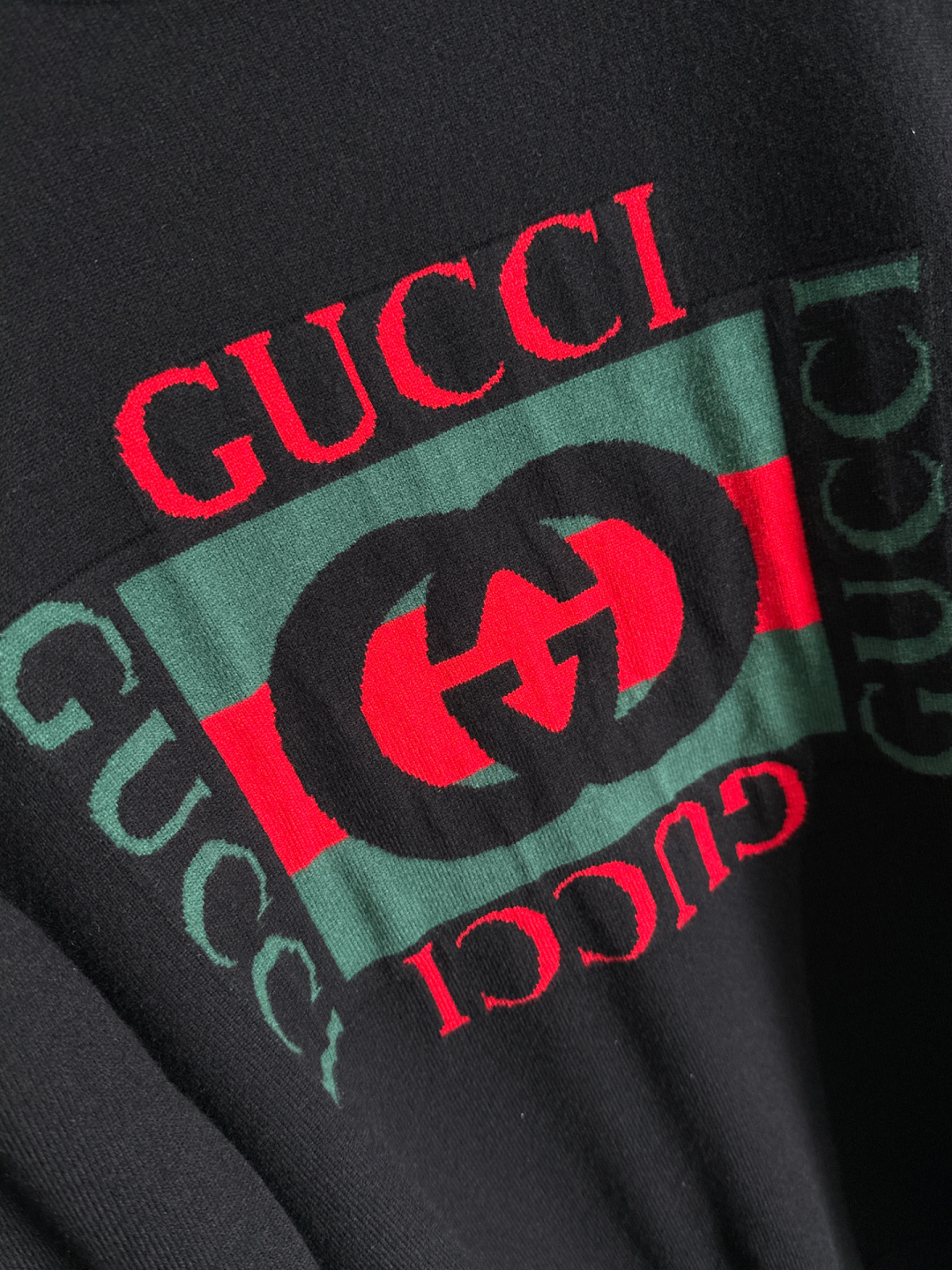 GUC 2025秋冬全身提花新款简约圆领针织羊毛衫，精致工艺专柜面料，顶级元素融合打造，经典3标齐全，潮