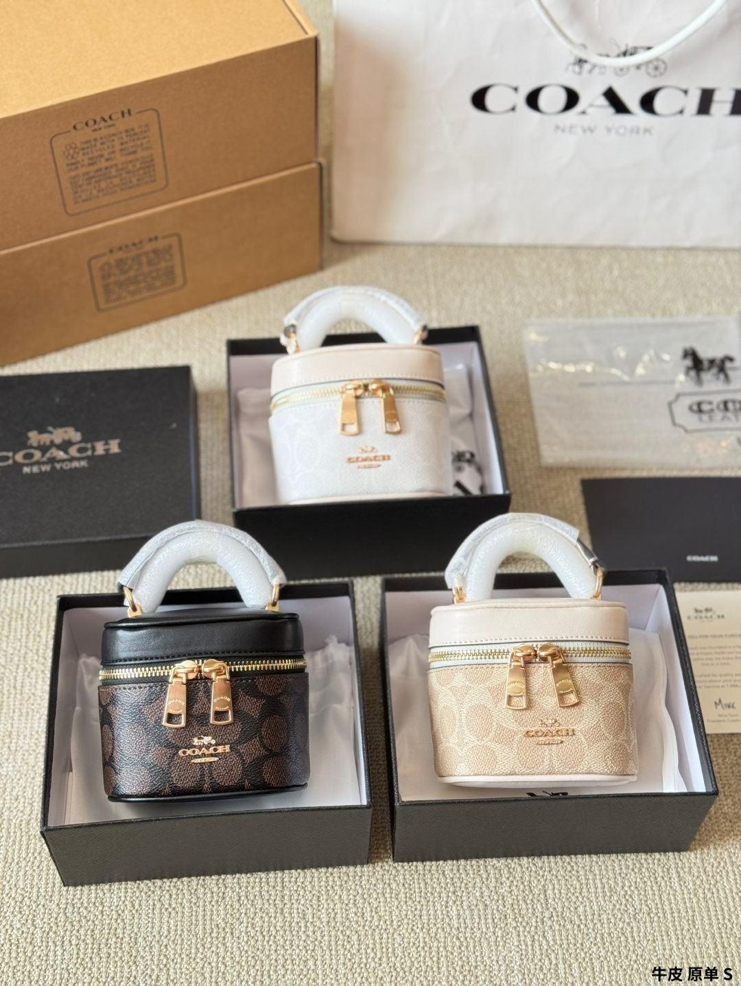 Versión de piel de vaca | Ava mini bolso de caja tamaño: 11*9cm Coach nuevo bolso pequeño de caja. ¡Este año nuevo bols…