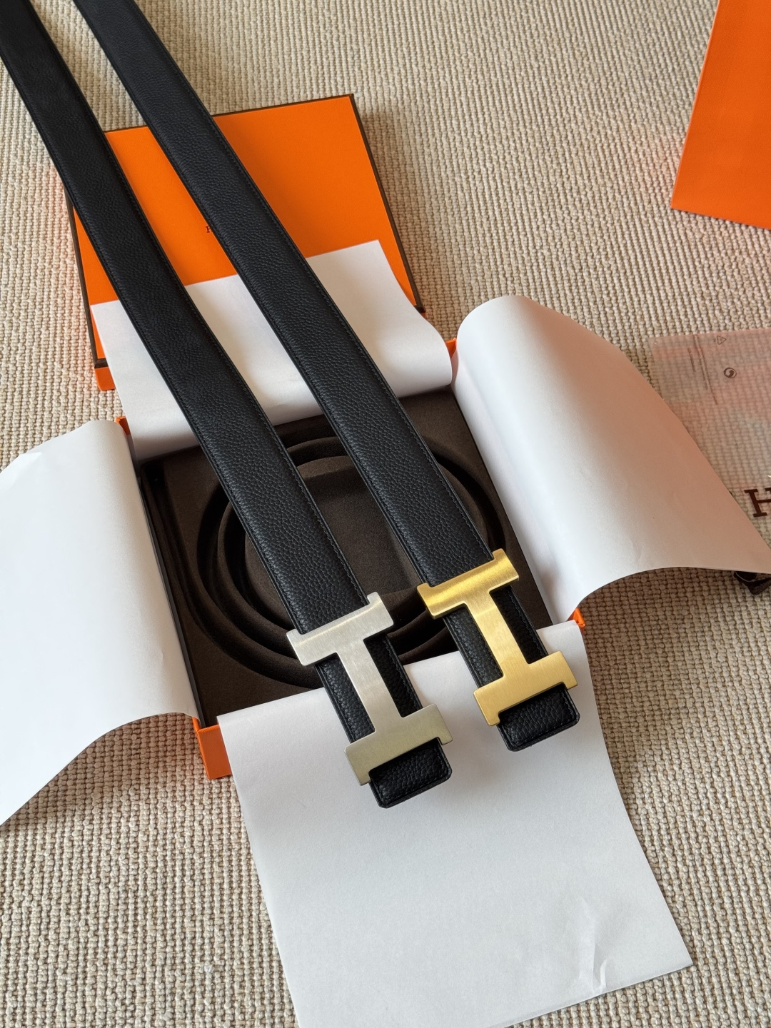 Hermes Black leather 38mm everyday