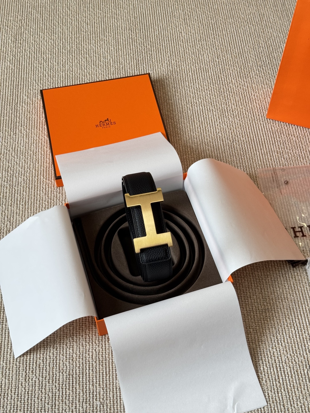 Hermes Black leather 38mm everyday