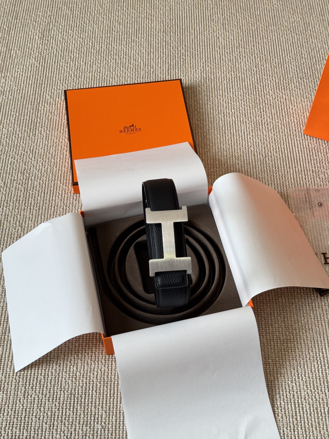 Hermes Black leather 38mm everyday