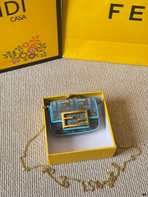 Fendi Nano Baguette Charm: Signature Style in a Miniature Size - Blue 1 Fendi Nano Baguette Charm: Signature Style in a Miniature Size - Blue