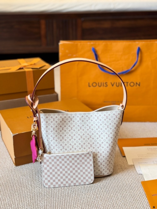 Louis Vuitton All In BB Handbag Monogram Leather, Dune Color, With Charm 1 Louis Vuitton All In BB Handbag Monogram Leather, Dune Color, With Charm