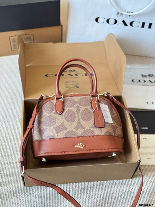 Coach Sabrina Signature Coated Canvas Leather Satchel Bag 1 Coach Sabrina Signature Coated Canvas Leather Satchel Bag