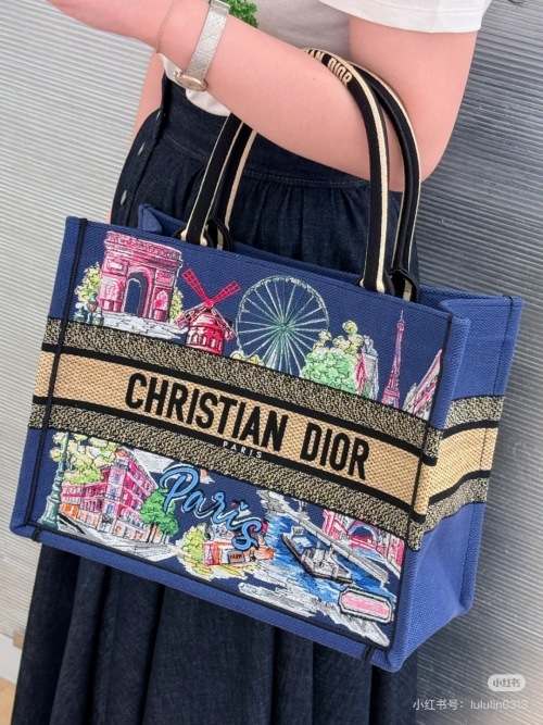 Dior Book Tote Bag Paris Embroidery Blue, Luxury Handbag, Large Capacity 1 Dior Book Tote Bag Paris Embroidery Blue, Luxury Handbag, Large Capacity
