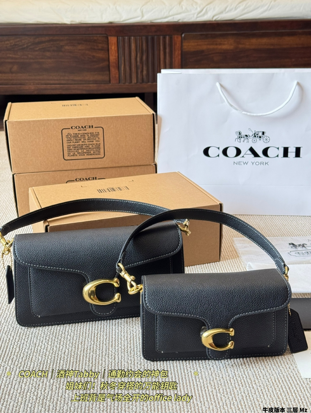 Versión en piel de tres capas / Nuevo Tabby de tres capas, bolso de hombro y cruzado. El bolso Tabby de Coach, conocido…