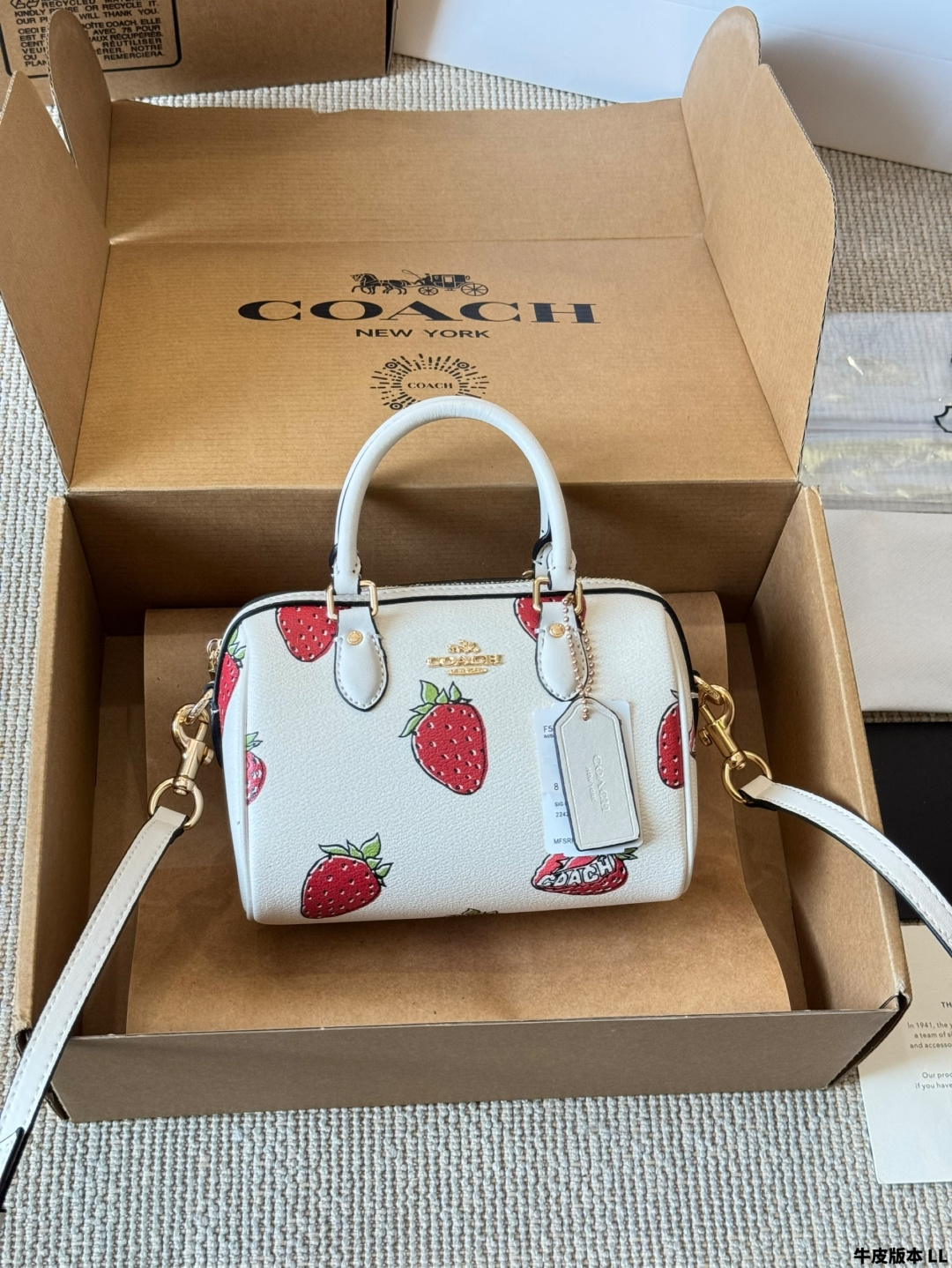 Versión de cuero Coach🍉 mini Rowan nuevo estilo, original Coach, bolso almohada, con herrajes originales YKK…