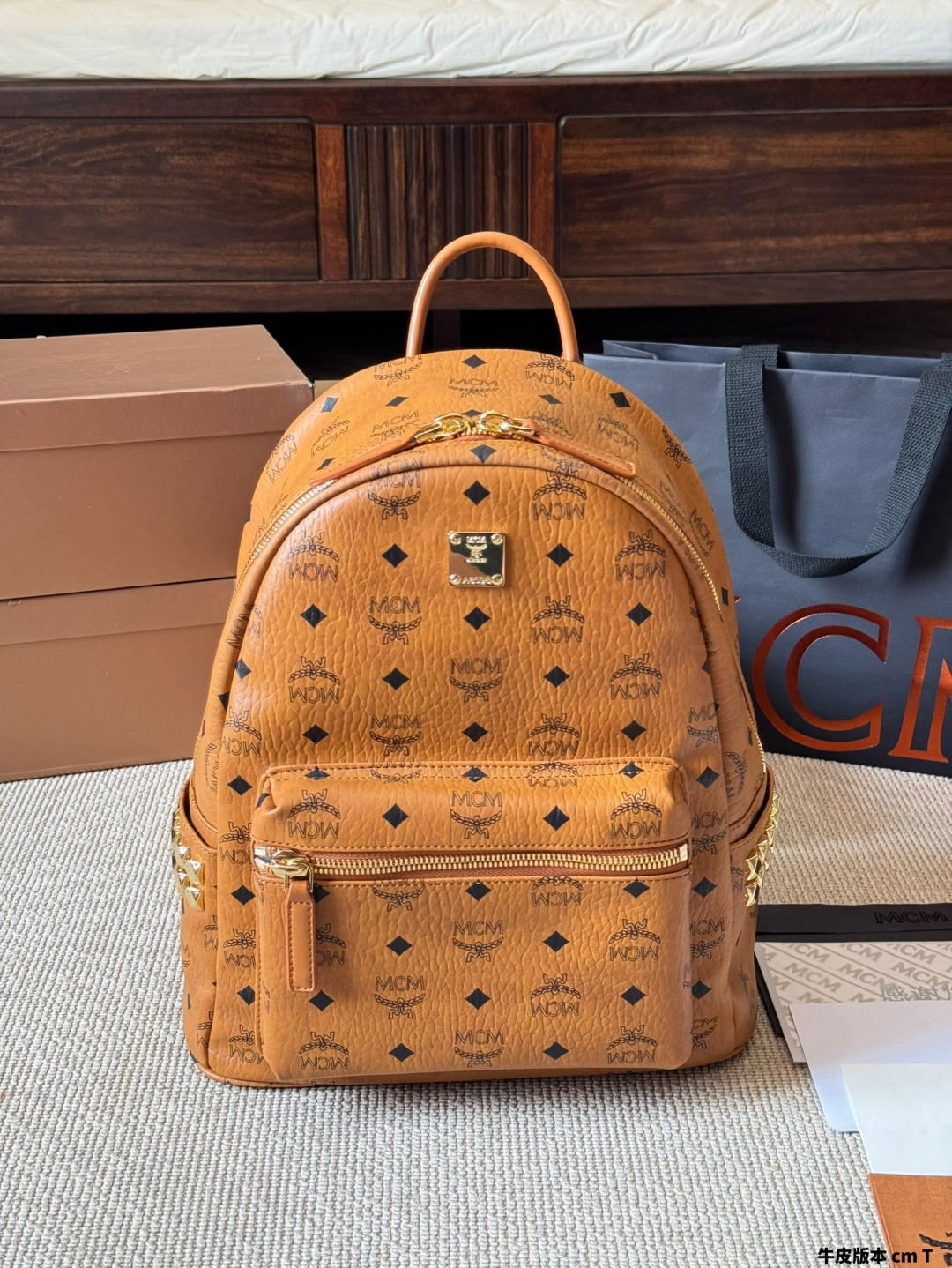 Versión de cuero p170, clásico ✈✈ bolso de espalda MCM original llegó ✨ M C M ✨ modelo 2024 🇰🇷 nuevo bolso …