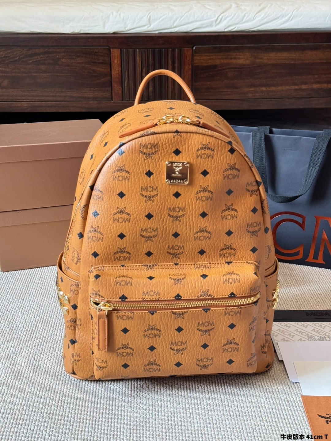 Versión de cuero p180, clásico ✈✈ bolso de espalda MCM original llegó ✨ M C M ✨ modelo 2024 🇰🇷 nuevo bolso …
