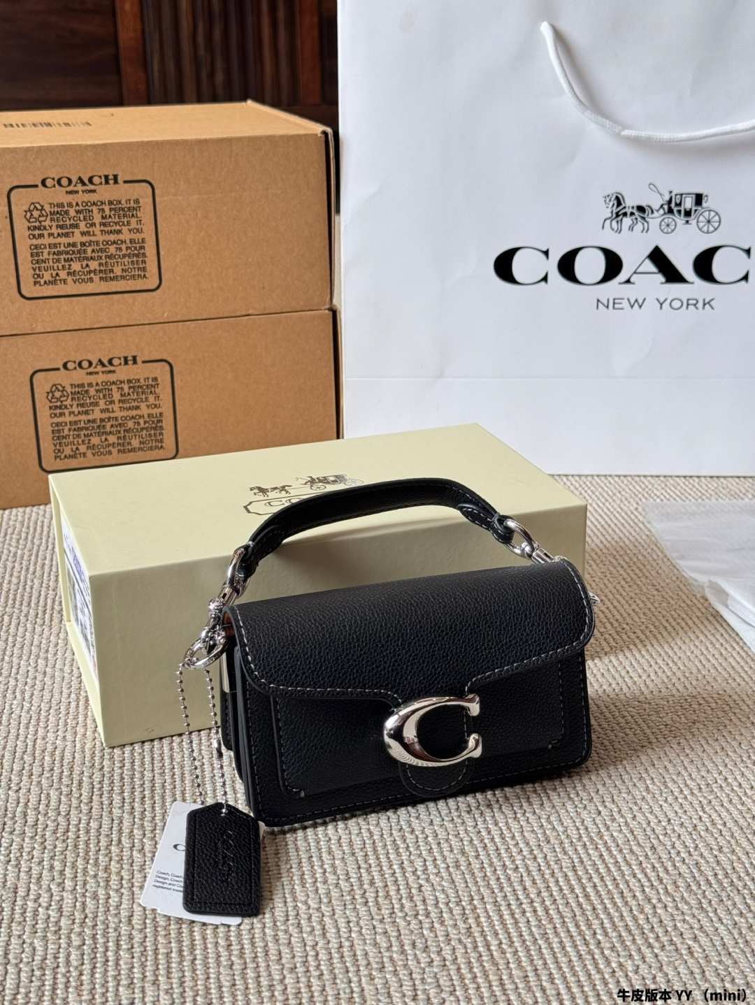Versión de piel de vaca Coach nuevo mini Tabby bolso pequeño tan lindo Vi en Xiaohongshu el nuevo bolso peque…