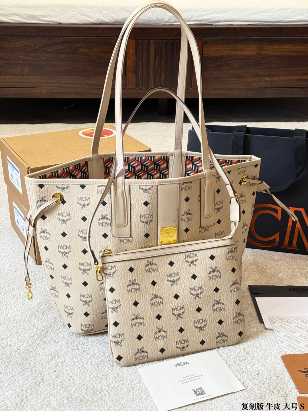 MCM bag Original single cowhide large size — photo 2