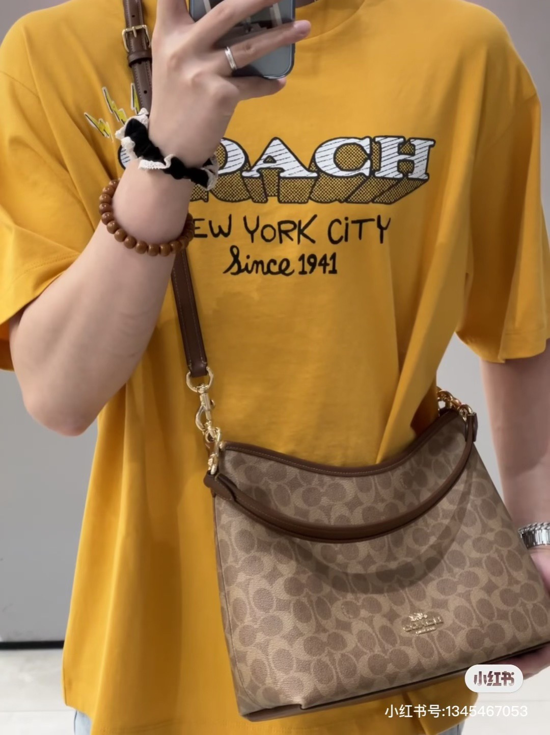 Coach Signature Canvas Khaki Brown crossbody