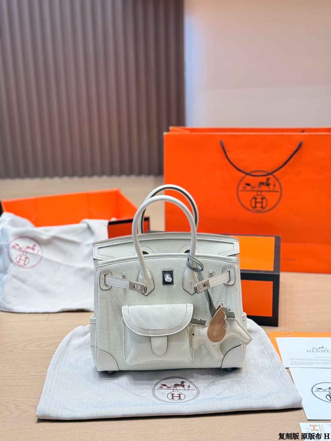 Hermes Birkin Cargo White canvas and leather everyday