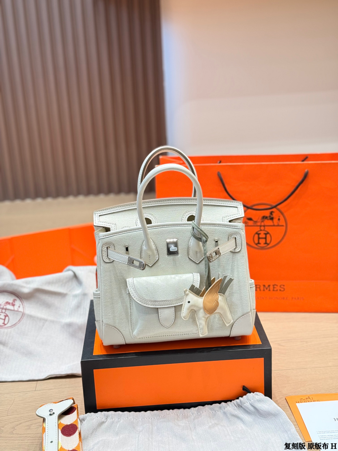 Hermes Birkin Cargo White canvas and leather everyday