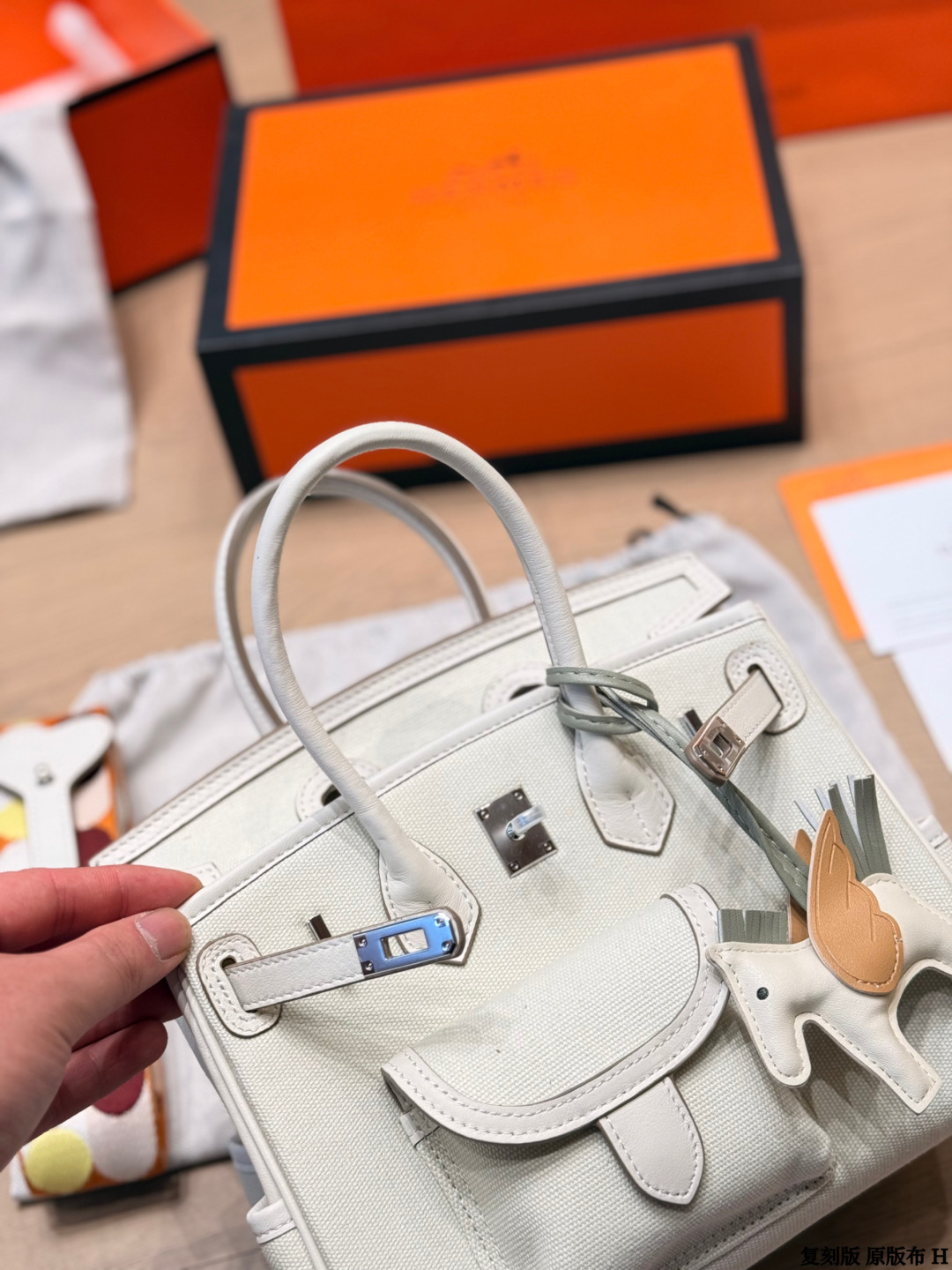 Hermes Birkin Cargo White canvas and leather everyday