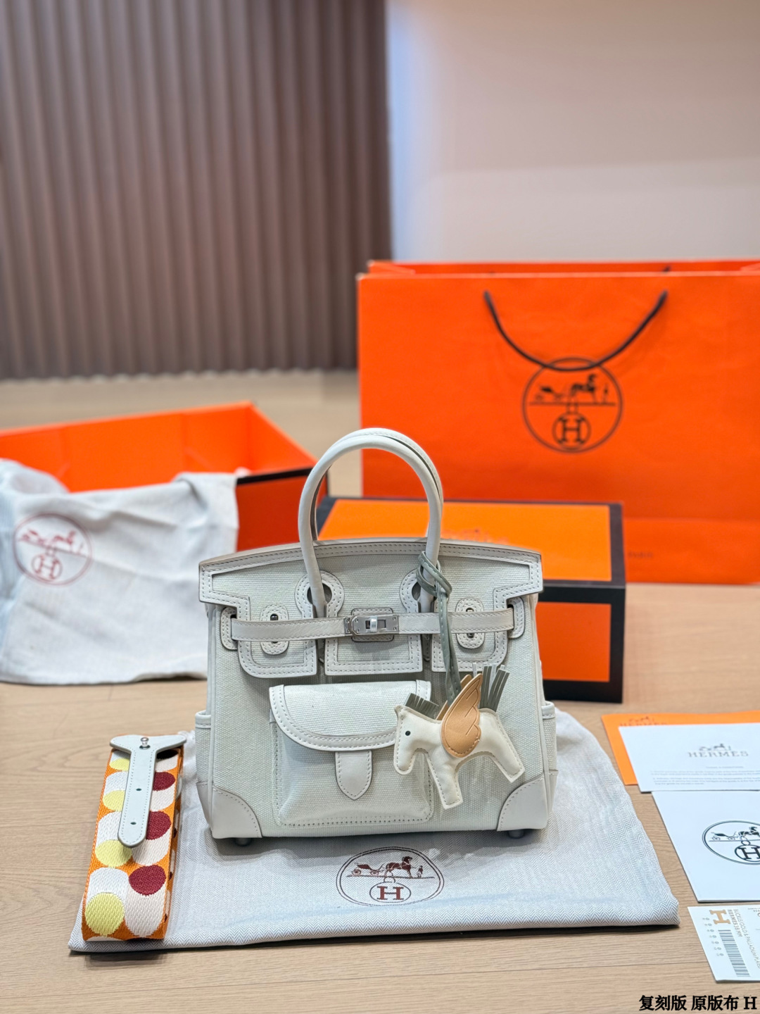 Hermes Birkin Cargo White canvas and leather everyday