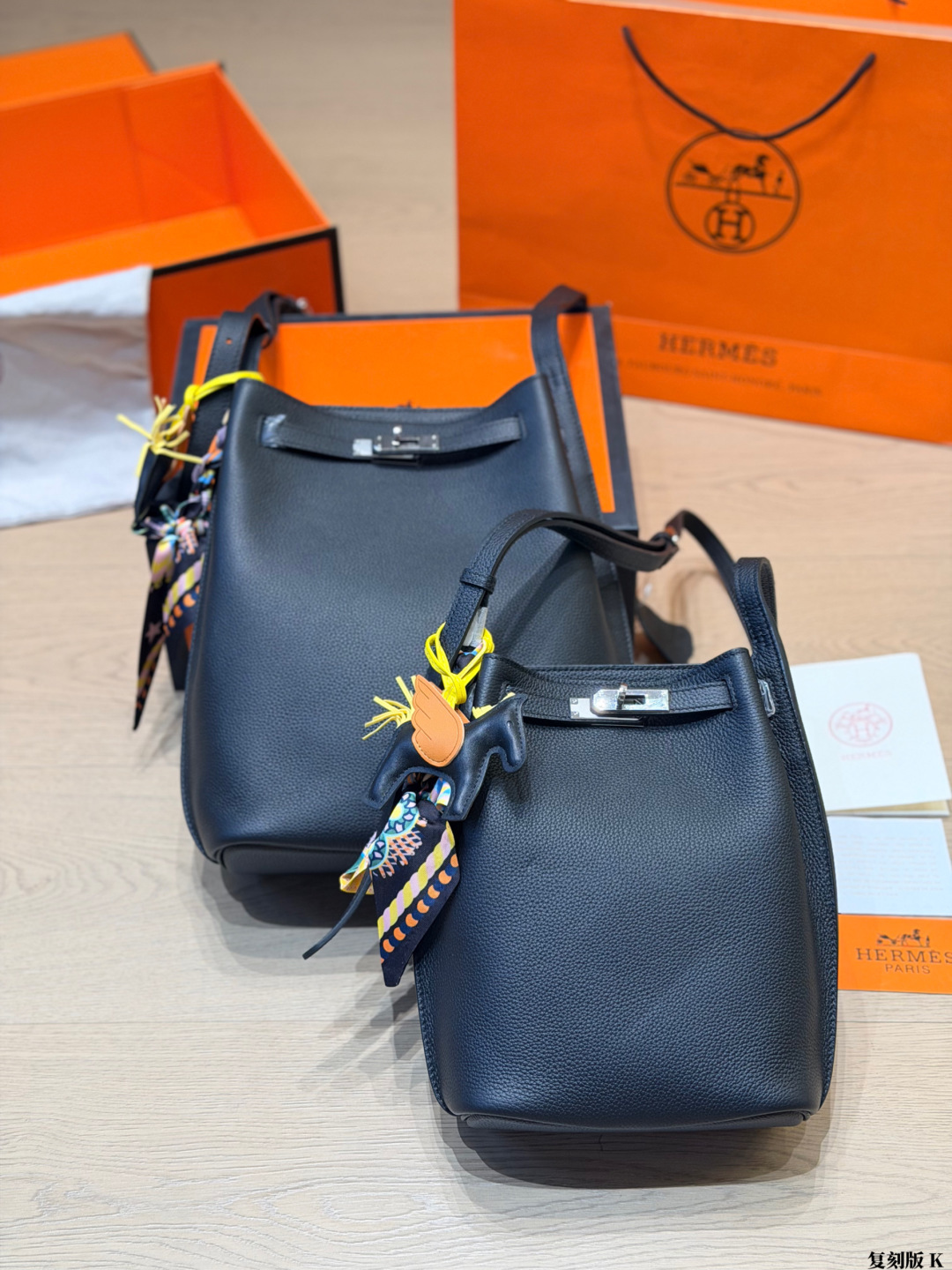 Hermes So Kelly Black leather shoulder everyday