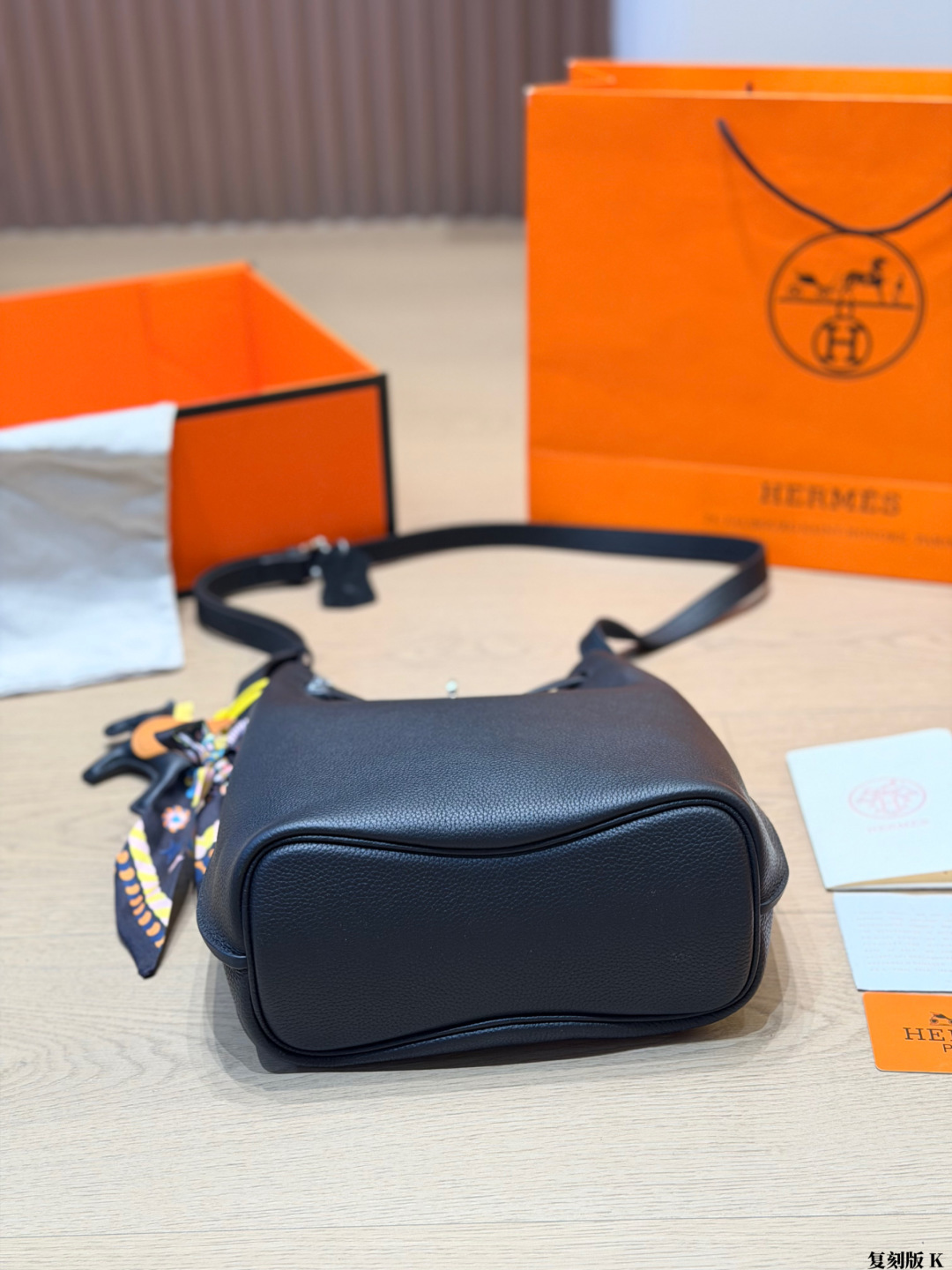 Hermes So Kelly Black leather shoulder everyday