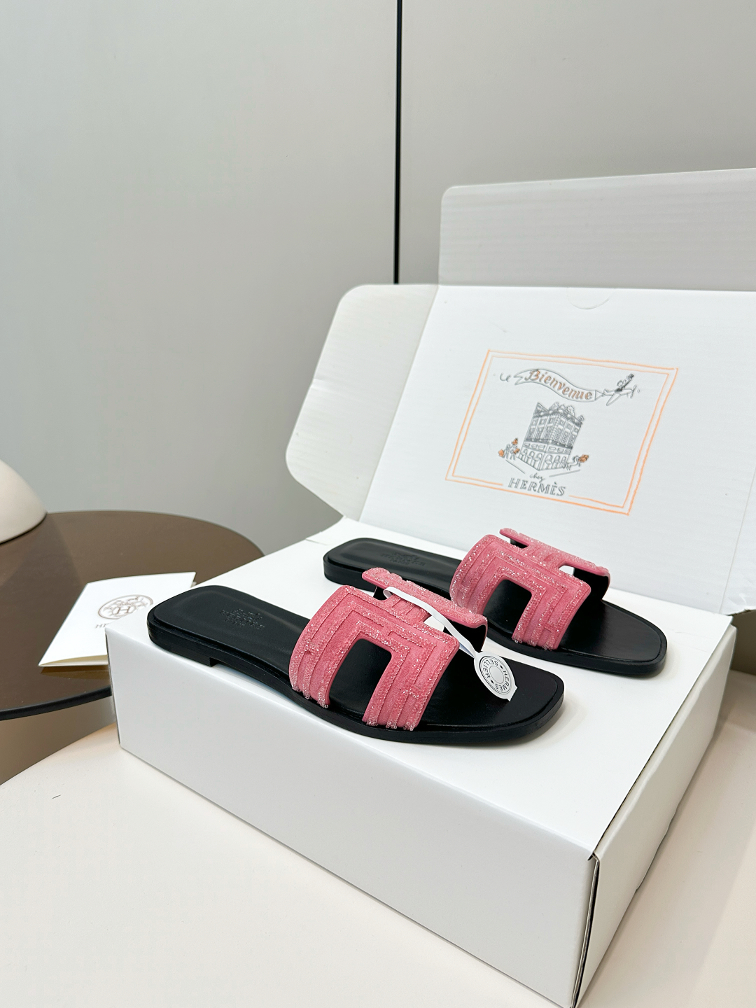 Hermes H-Slides: Chic Leather Sandals with Rhinestone Detail 3 cmp i1750761542700 2258 0 1