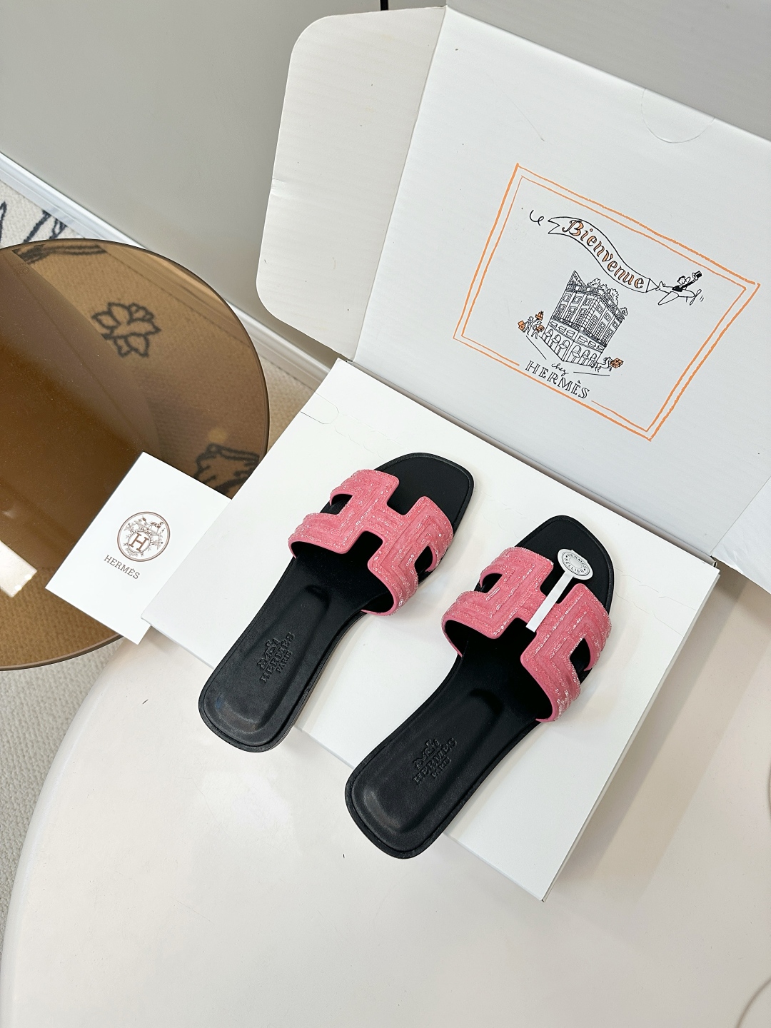 Hermes H-Slides: Chic Leather Sandals with Rhinestone Detail 9 cmp i1750761543039 7713 0 7