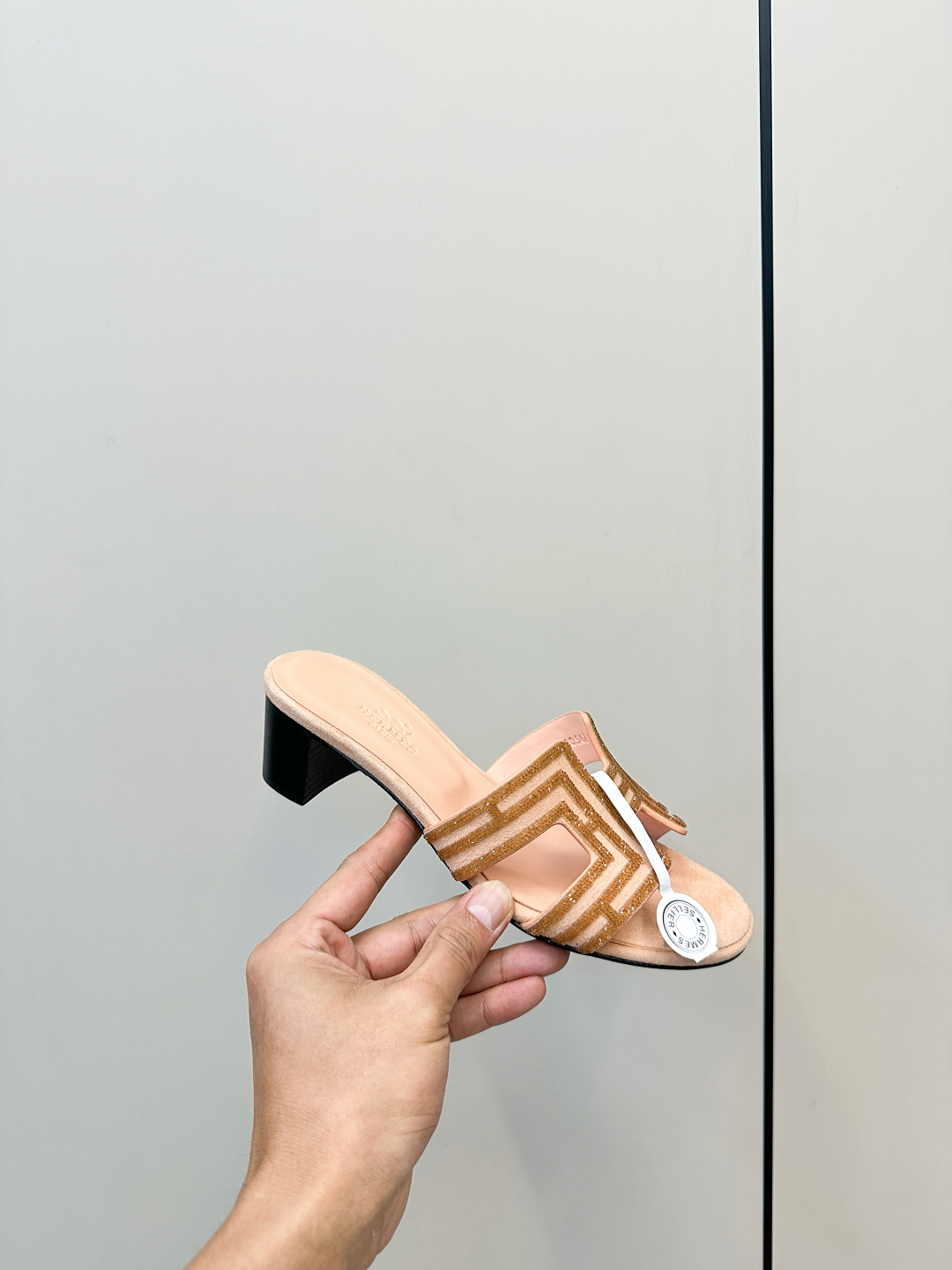 Luxury Hermes H-Slide Sandals: Chic Rhinestone Design, Comfortable Mid-Heel 7 cmp i1750762198266 6171 0 5
