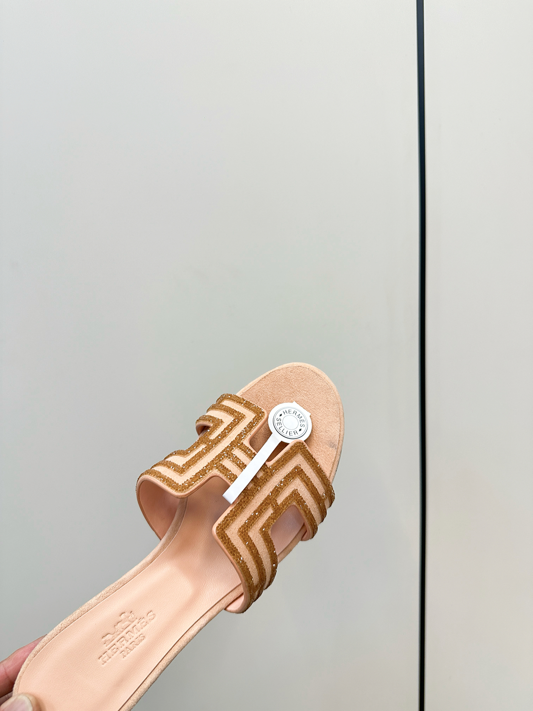 Luxury Hermes H-Slide Sandals: Chic Rhinestone Design, Comfortable Mid-Heel 8 cmp i1750762198287 8862 0 6