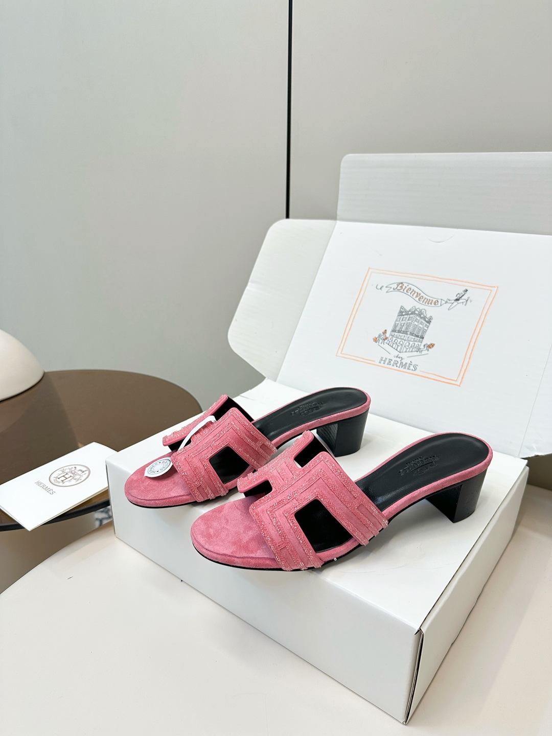 Hermes H-Slide Sandal Mid-Heel Rhinestone Embellished Leather Slippers 4 cmp i1750762212146 7460 0 2
