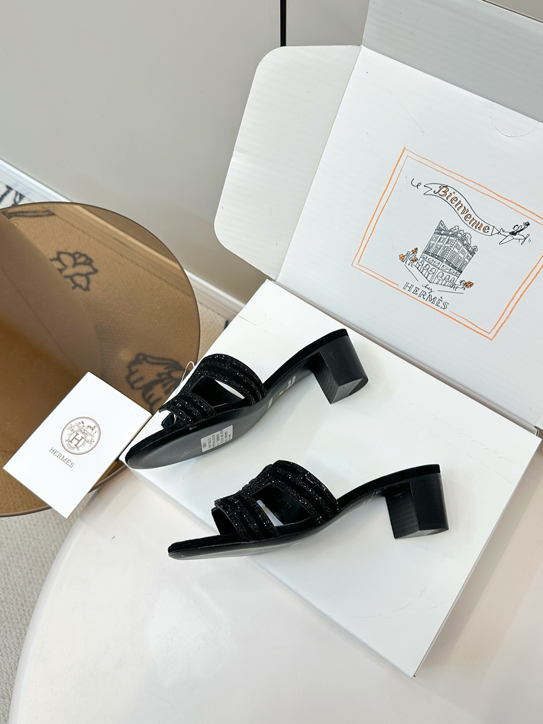 Hermes H-Slide Mid-Heel Sandals with Rhinestone Detail - Stylish & Comfy 10 cmp i1750762245453 1798 0 8