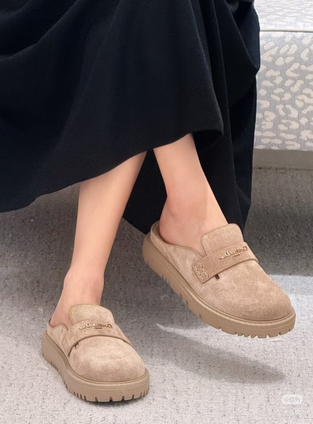 NO:668483,Upper foot picture, half drag19860909上脚图,半拖,Women's Shoes