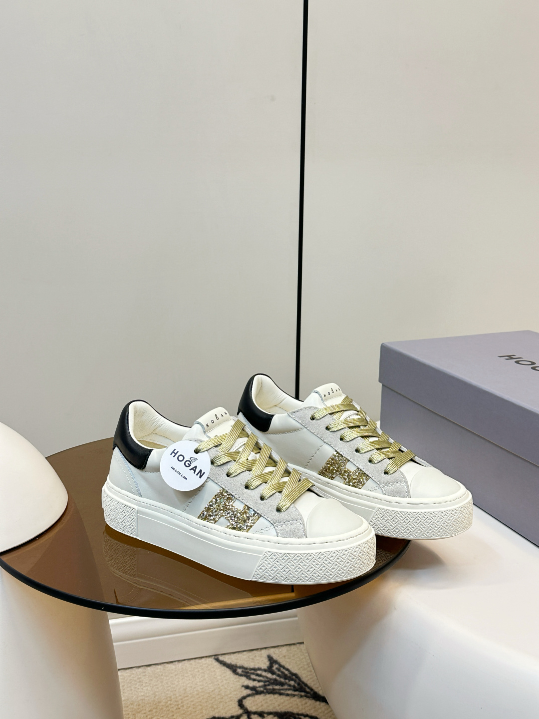 Alexander McQueen HOGAN H705 运动鞋 休闲厚底小白鞋