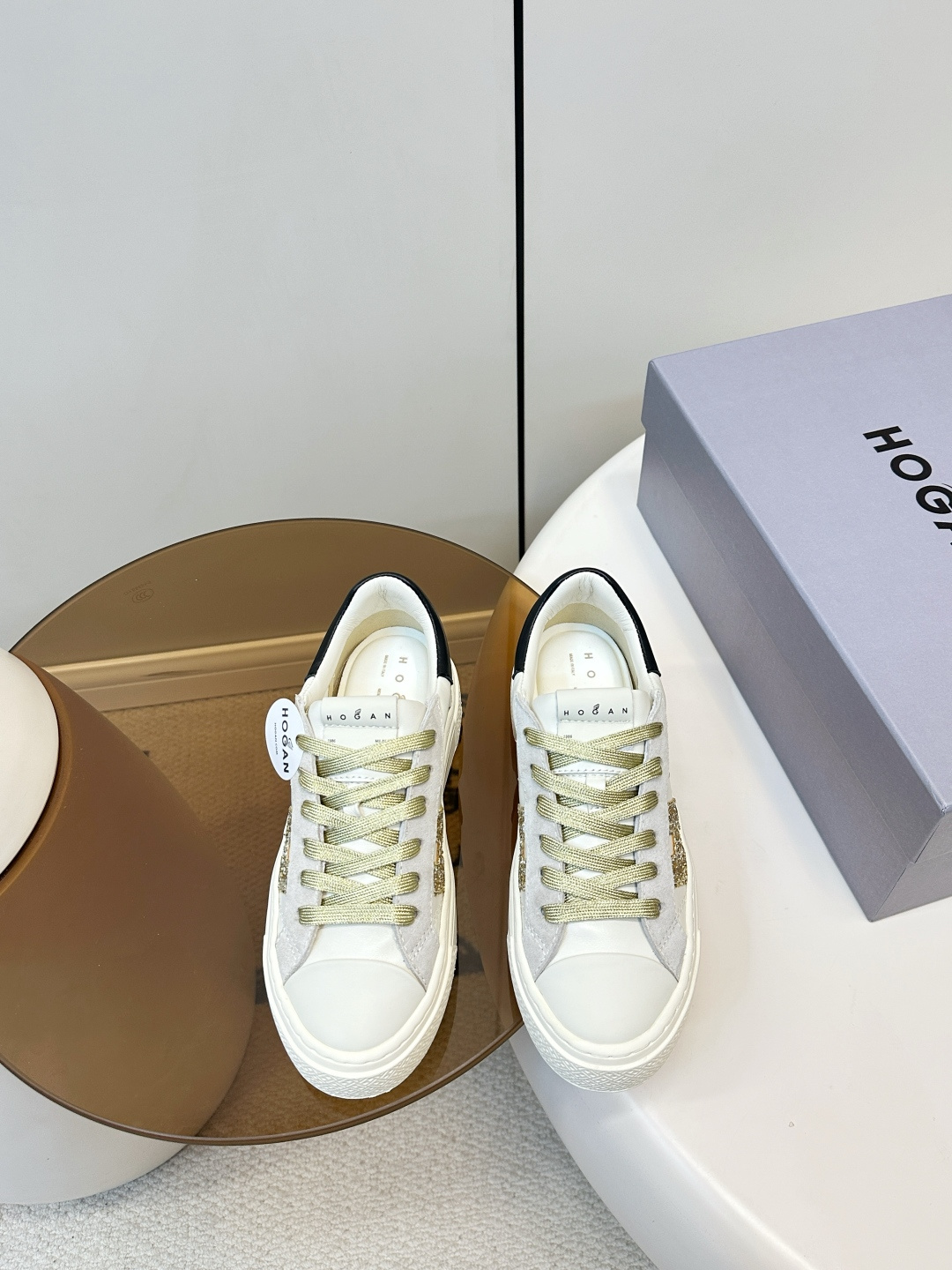 Alexander McQueen HOGAN H705 运动鞋 休闲厚底小白鞋