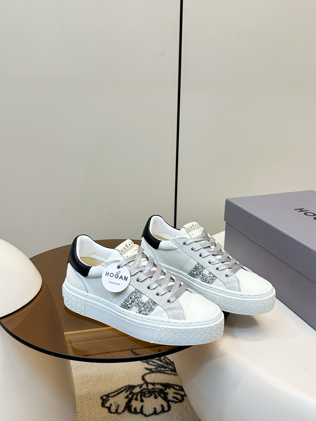 Alexander McQueen HOGAN H705 运动鞋 休闲厚底小白鞋