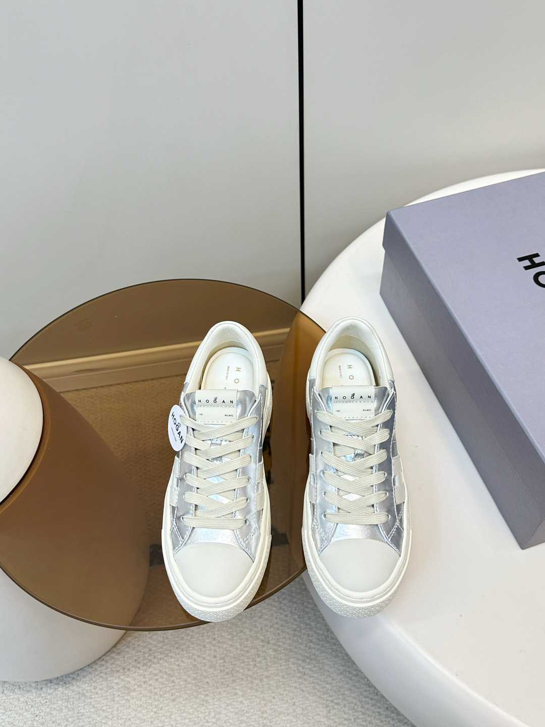 Alexander McQueen HOGAN H705 运动鞋 休闲厚底小白鞋