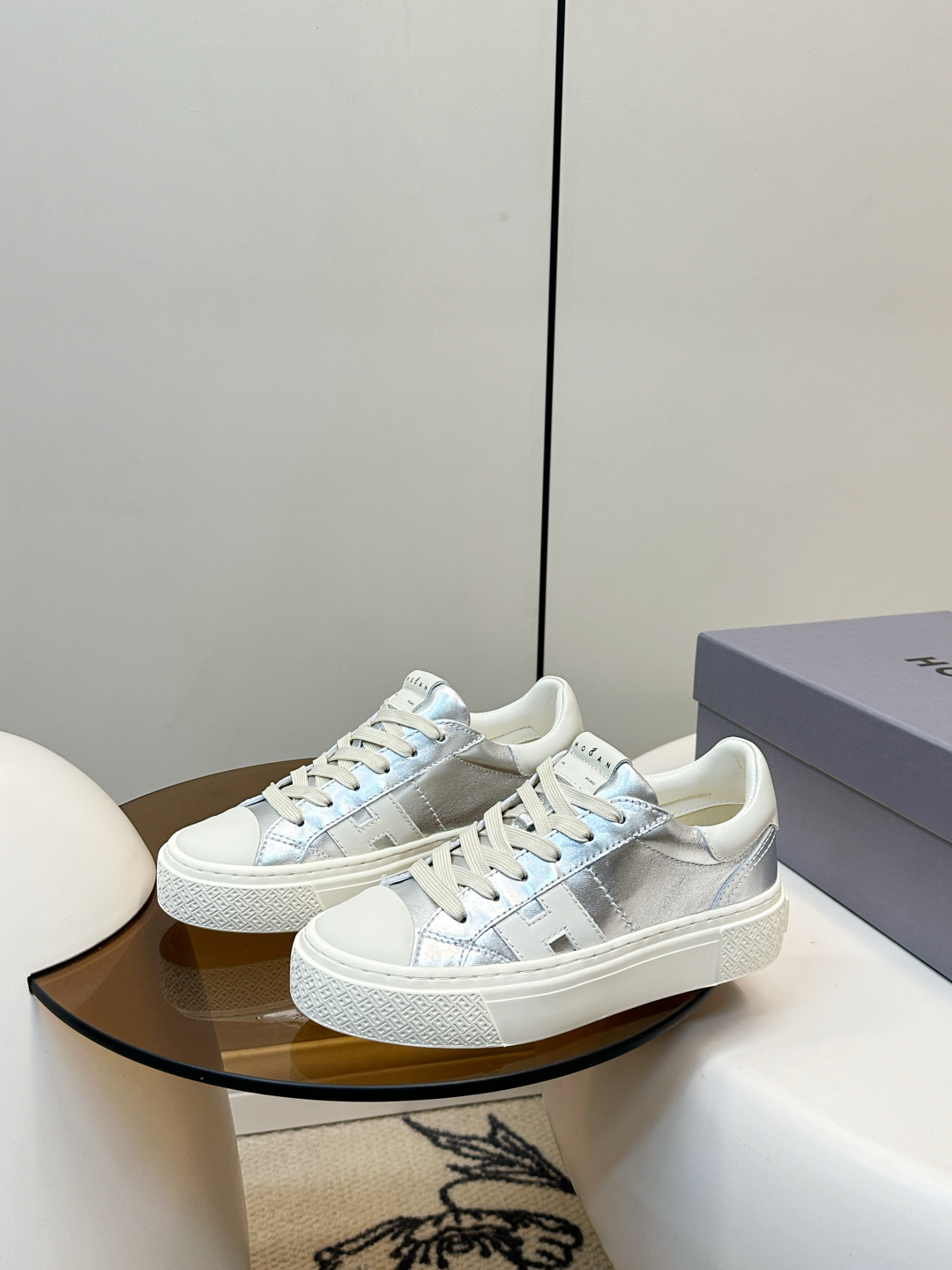 Alexander McQueen HOGAN H705 运动鞋 休闲厚底小白鞋