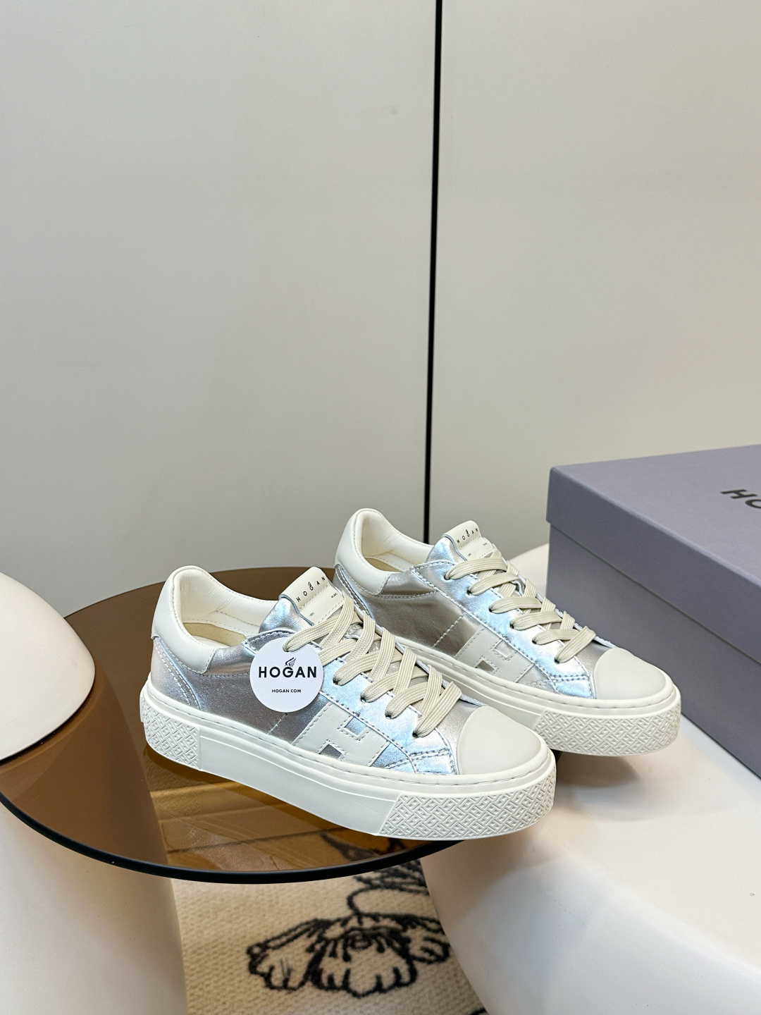 Alexander McQueen HOGAN H705 运动鞋 休闲厚底小白鞋